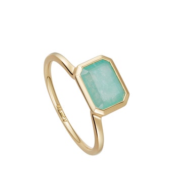 Ottima Amazonite Ring in Yellow Gold Vermeil | Astley Clarke