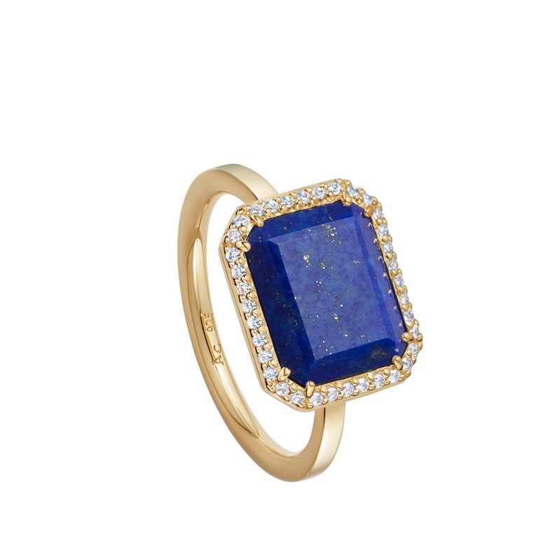 Ottima Lapis Slice Landscape Ring in Yellow Gold Vermeil | Astley Clarke