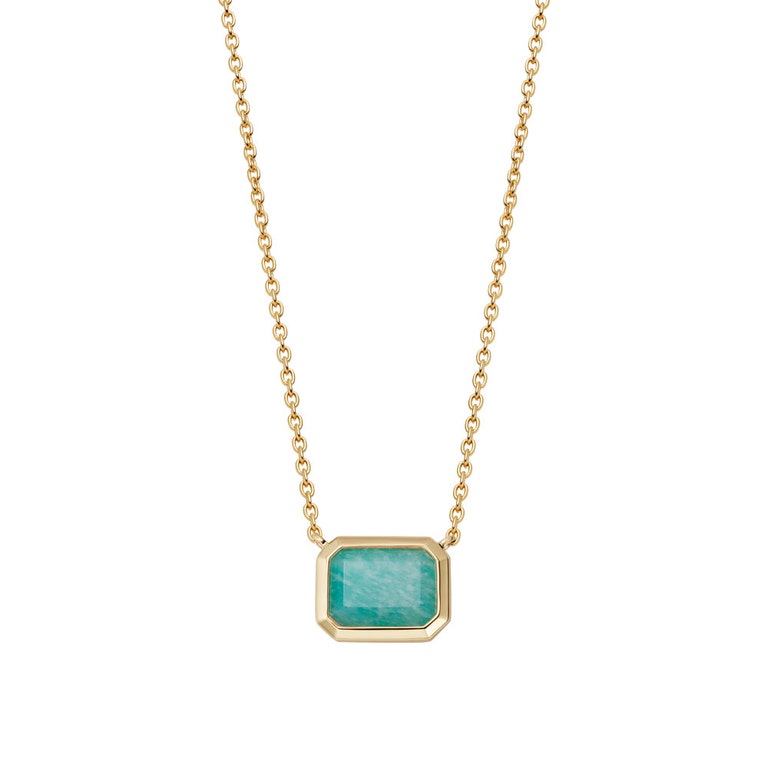 Ottima Amazonite Pendant in Yellow Gold Vermeil | Astley Clarke