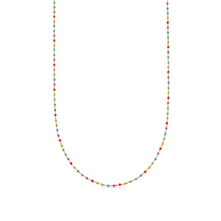 Biography Neon Enamel Choker in Yellow Gold Vermeil