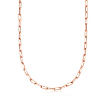Rose Gold Celestial Square Link Necklace