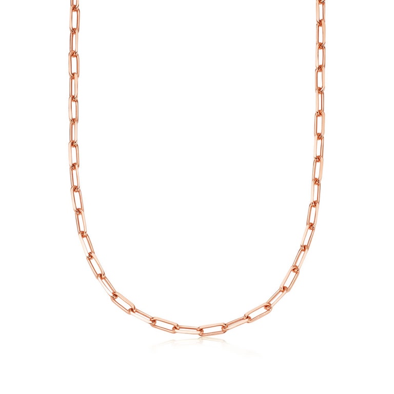 Rose Gold Celestial Square Link Necklace