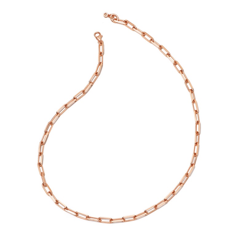 Rose Gold Celestial Square Link Necklace