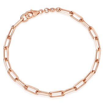 Rose Gold Celestial Square Link Bracelet