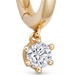 Solid Gold Lab Grown Diamond Drop Hoop Earrings