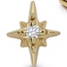 Solid Gold Mini North Star Lab Grown Diamond Stud Earrings
