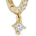 Solid Gold Interstellar  Drop Lab Grown Diamond Earrings