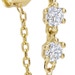 Solid Gold Interstellar Chain Lab Grown Diamond Stud Earrings