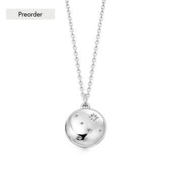 Silver Tiny Star Mini biography locket