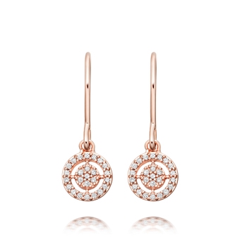 Solid Rose Gold Icon Aura Drop Earring