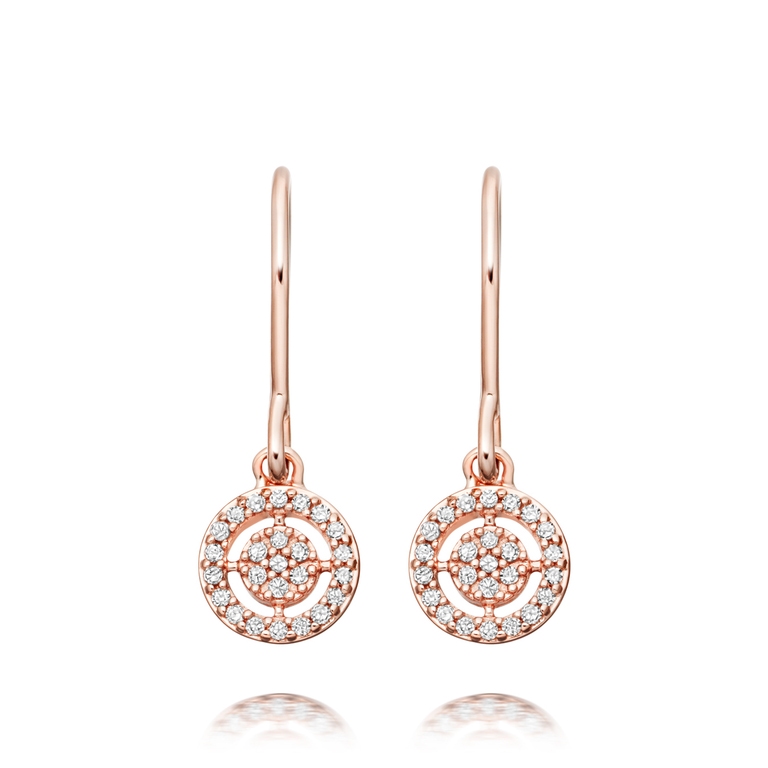 Solid Rose Gold Icon Aura Drop Earring