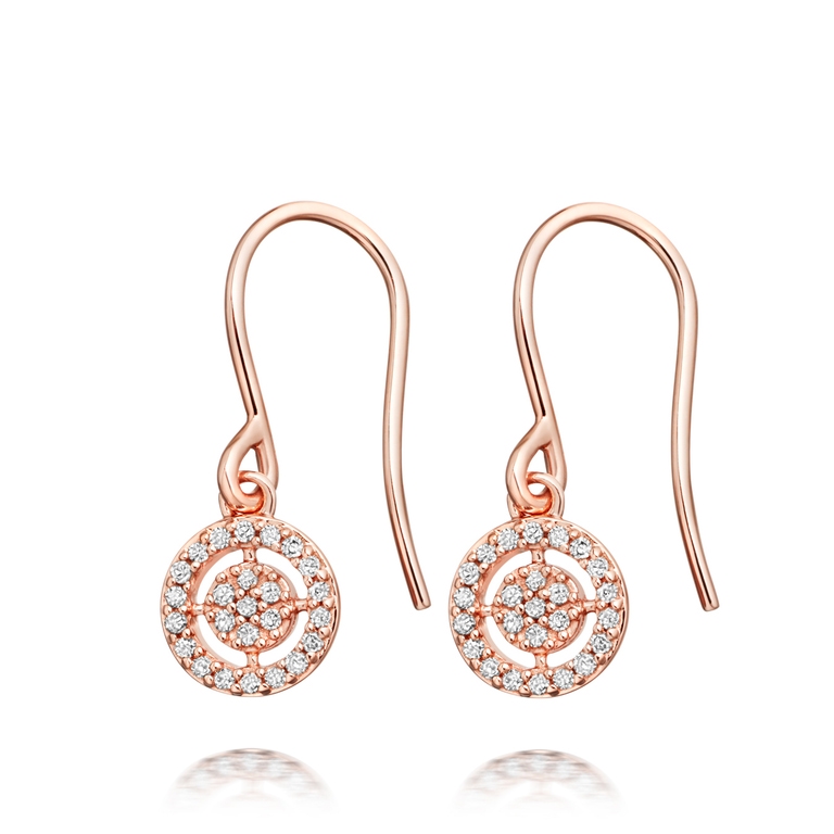 Solid Rose Gold Icon Aura Drop Earring