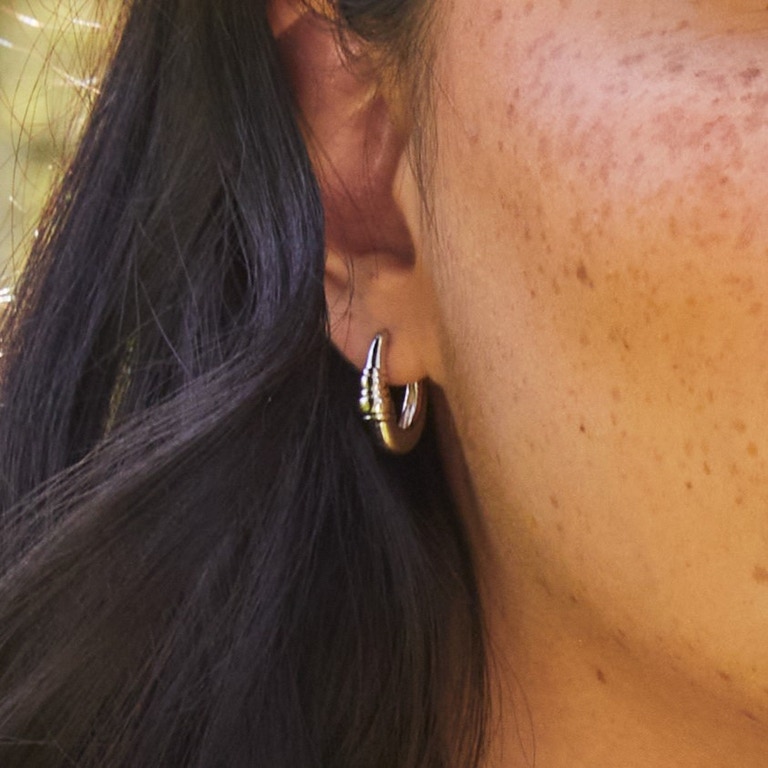 Silver Aurora Oval Hoop Earrings | Astley Clarke