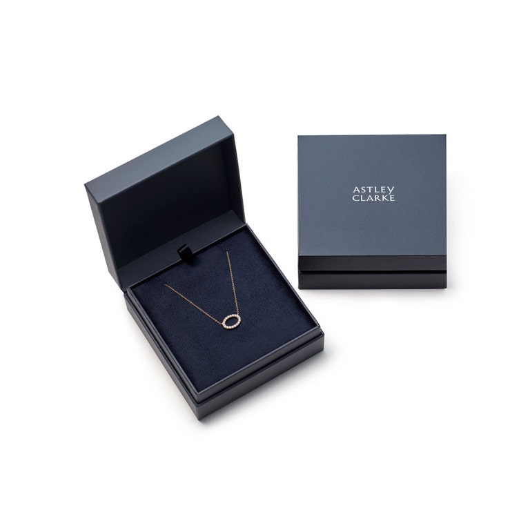 Solid Gold Interstellar Diamond Bar Pendant Necklace