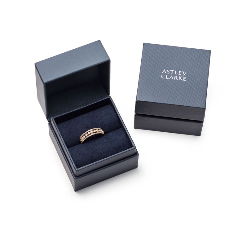 Solid Rose Gold Icon Diamond Ring