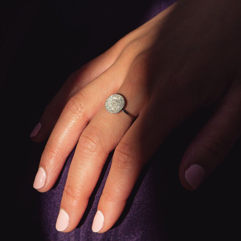 Icon Diamond Ring in White Gold