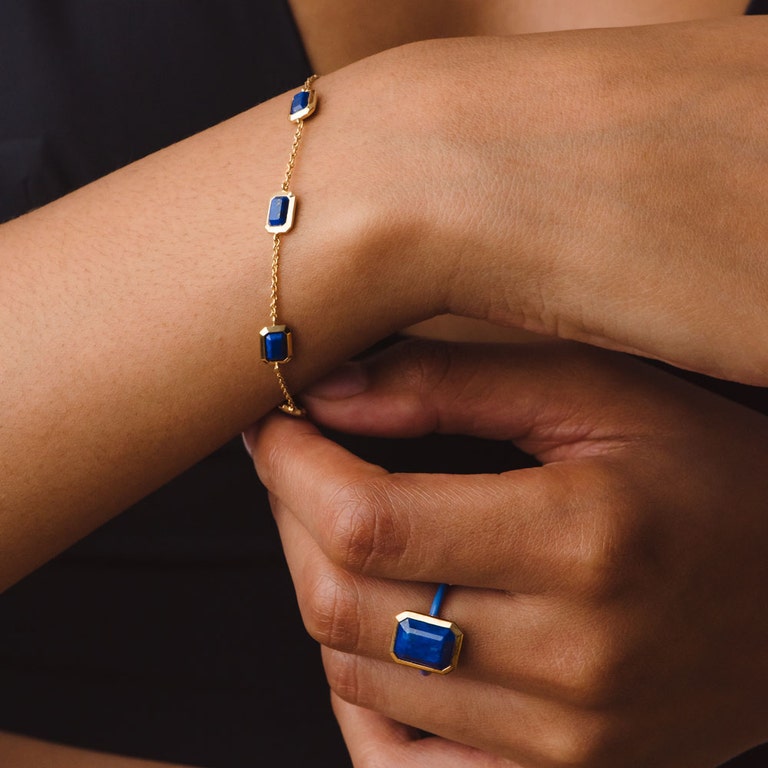 Ottima Lapis Tennis Bracelet in Yellow Gold Vermeil | Astley Clarke