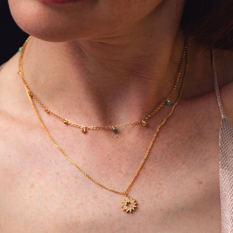 Biography Sun Pendant Necklace