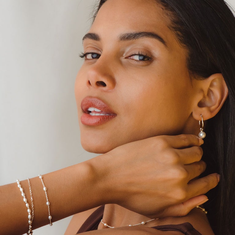 Pearl Biography Chain Bracelet in Sterling Silver | Astley Clarke