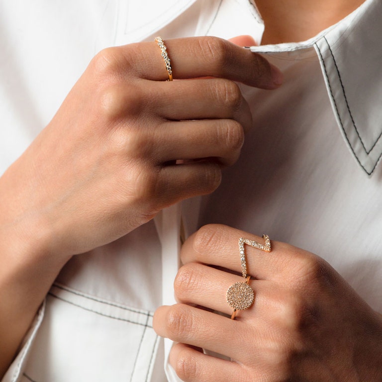Solid Gold Icon Natural Diamond Ring