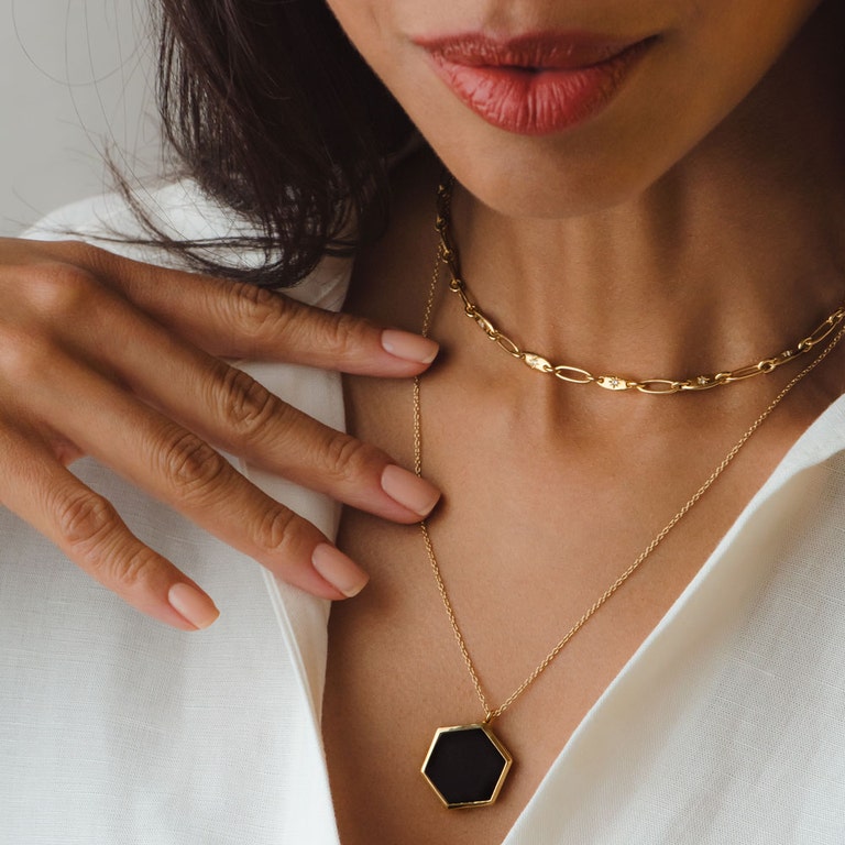Gold Celestial Orbit Chain Necklace