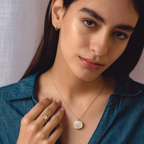 Gold Stilla Large Moonstone Ring 