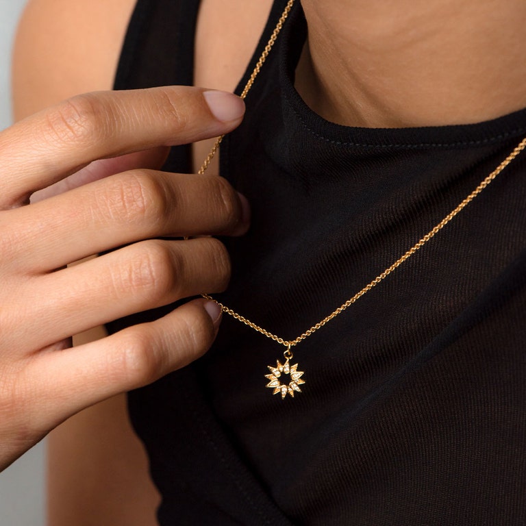 Biography Sun Pendant Necklace