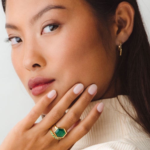 Gold Aubar Hoop Earrings