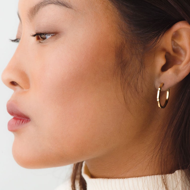 Gold Aubar Hoop Earrings