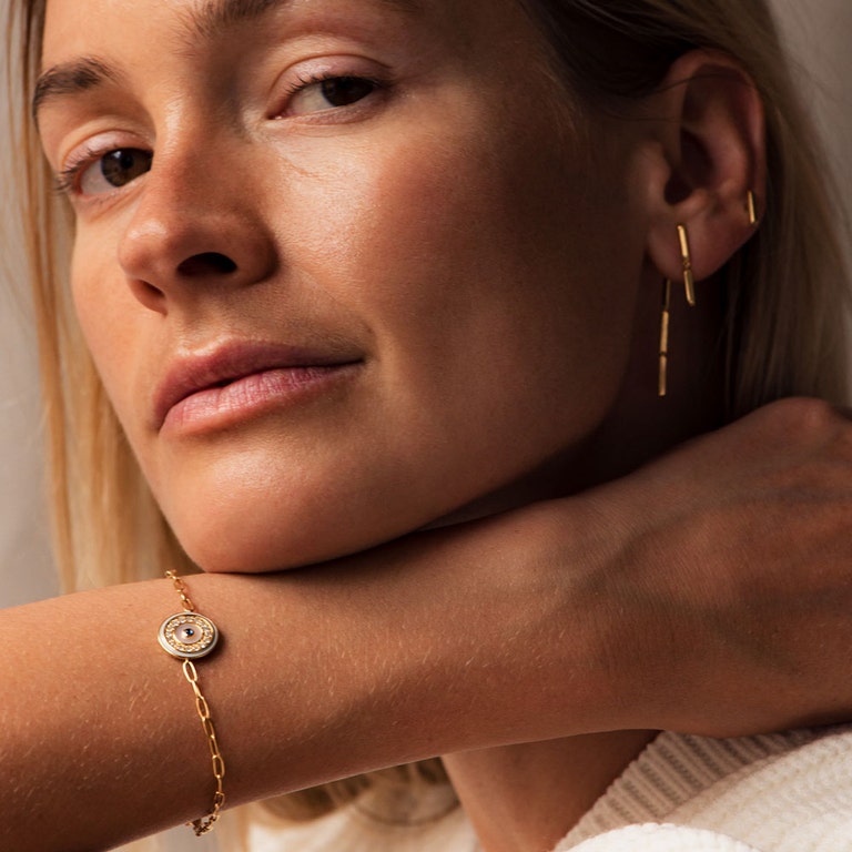 Gold Aubar Stud Earrings