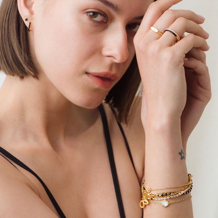 Mini Stilla Black Onyx Stud Earrings