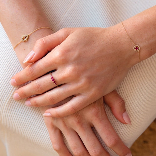 Solid Gold Icon Aura Hamsa Bracelet