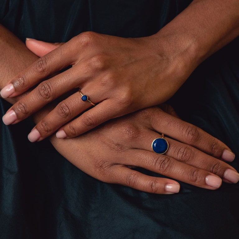 Gold Stilla Mini Lapis Ring 
