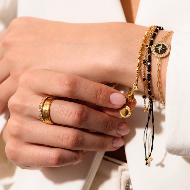 Polaris North Star Black Spinel Station Bracelet