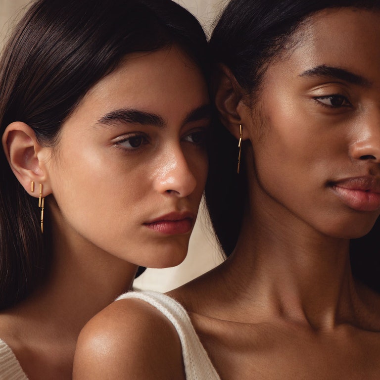 Gold Aubar Drop Earrings