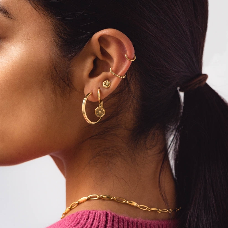 Mini Celestial Dial Stud Earrings