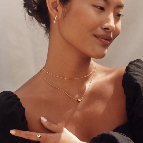 Gold Aurora Station Necklace