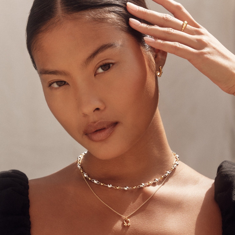 Gold and Silver Aurora Choker