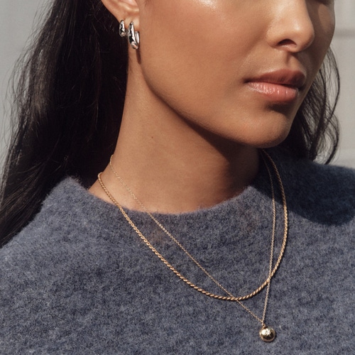 Silver Celestial Tiny Star Hoop Earrings
