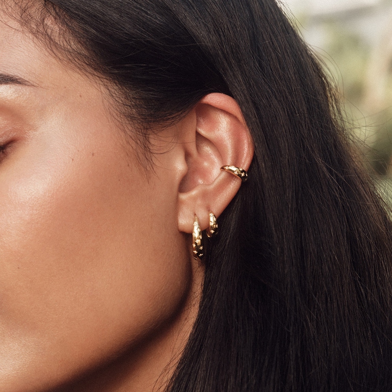 Gold Celestial Mini Tiny Star Huggie Earrings