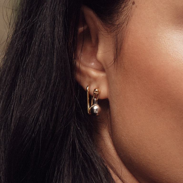 Gold and Silver Aurora Drop Earrings