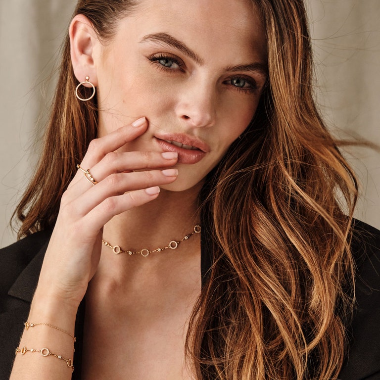 14ct solid gold jewellery with diamond earring, diamond ring, diamond bracelets and diamond rings