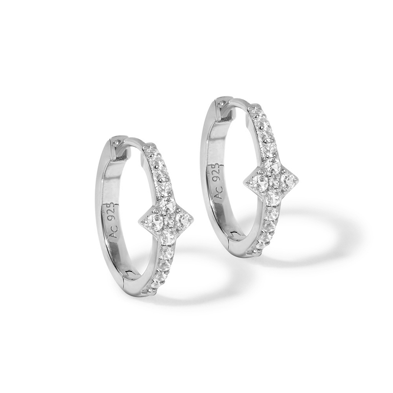Silver Luna Light Hoop Earrings
