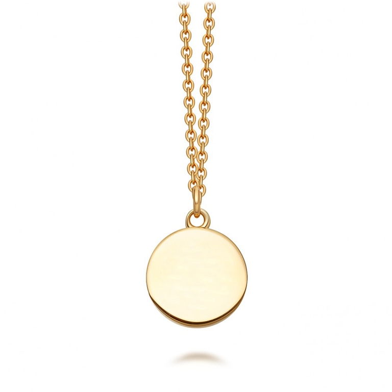 Pisces Zodiac Biography Pendant Necklace in Yellow Gold Vermeil