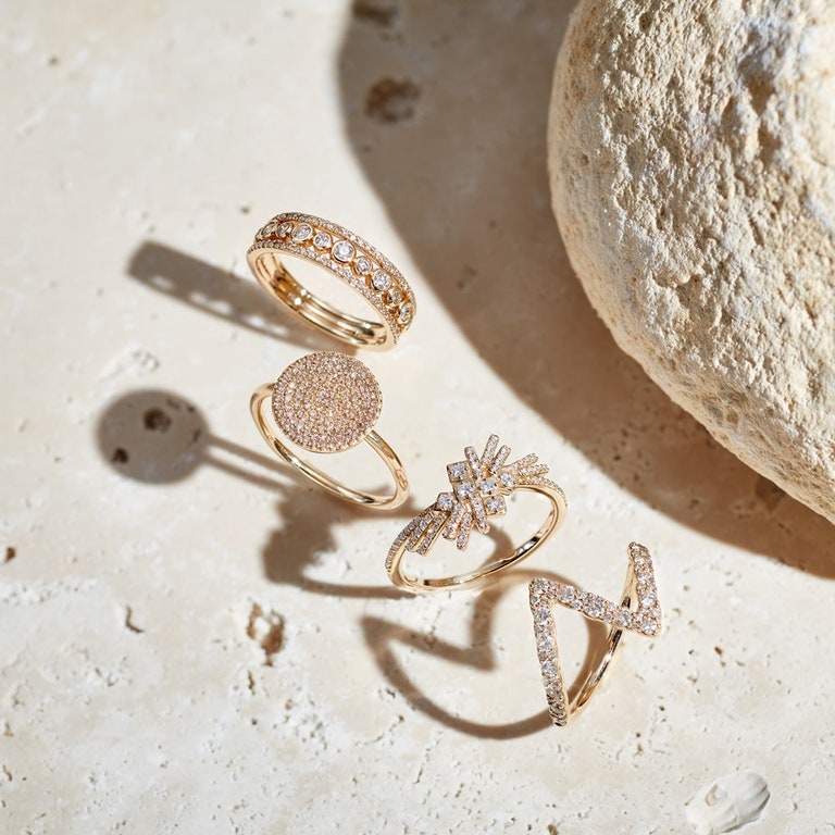 still life image of Diamond Ring in 14ct Yellow Gold