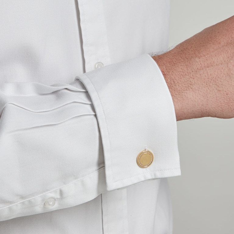 Cosmos Cufflinks in Yellow Gold Vermeil