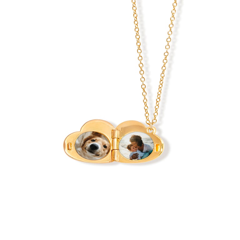 Gold Biography New Heart Locket Necklace
