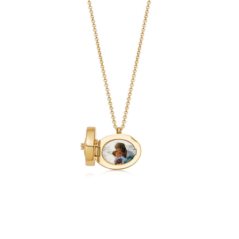 Gold Polaris Lapis Locket