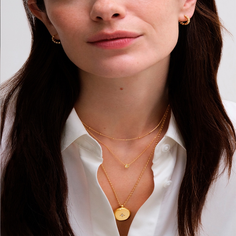 Gold Biography Medium Locket Necklace