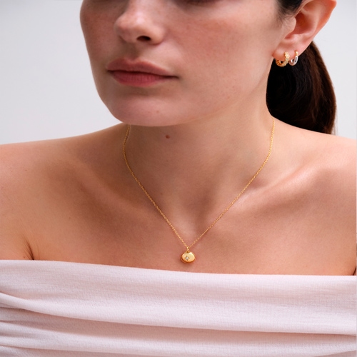 Gold Biography Mini Locket Necklace